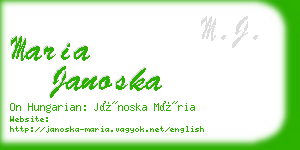 maria janoska business card